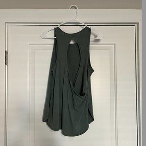 Dark green Lululemon keyhole tank top